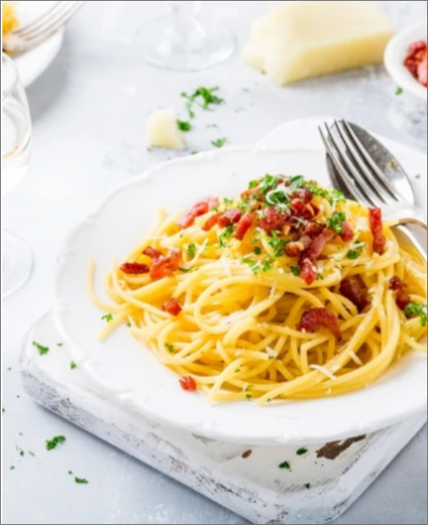 Lemon Herb Carbonara Pasta